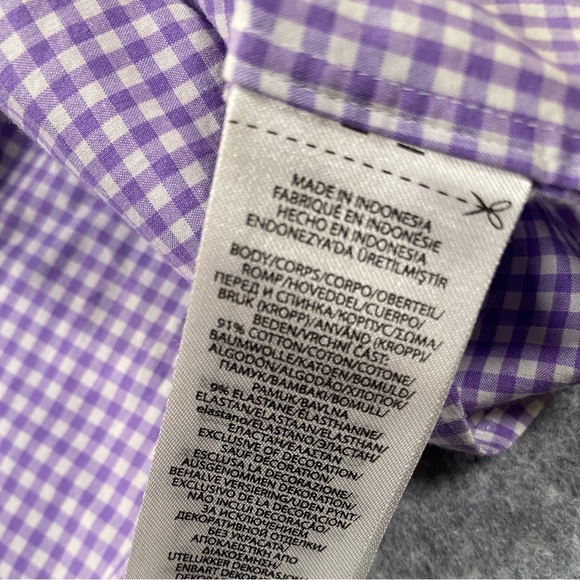 Polo Ralph Lauren Purple Gingham Men's Dress Shirt Classic Fit Long Sleeve 3XLT - Picture 10 of 12